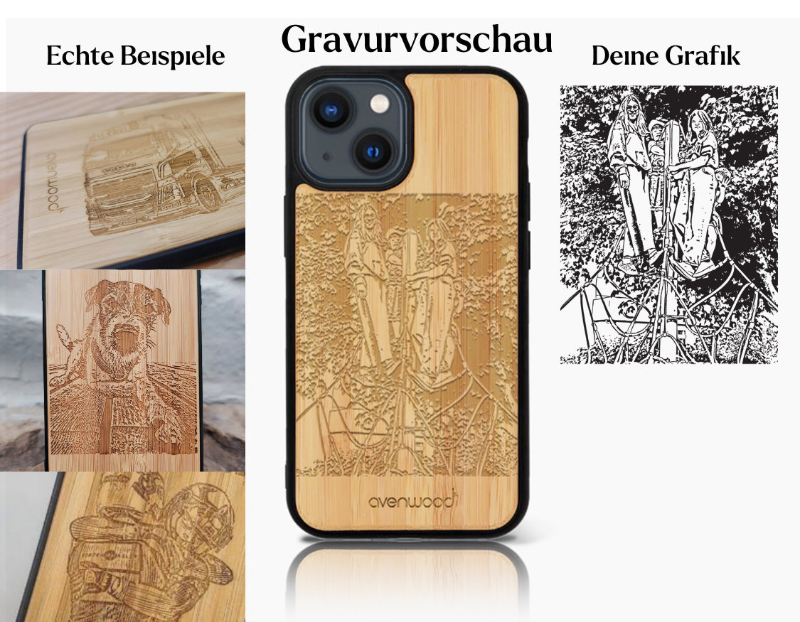 INDIVIDUELL iPhone 14 Bambus-Kunststoff
